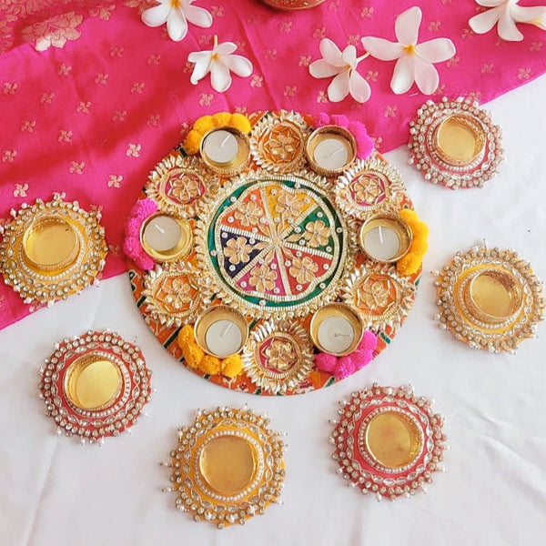 Traditional Gota Patti Rangoli – Royal Entice