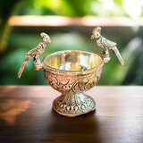 German silver Parrot Bowl