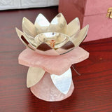 Silver Plated Lotus Diya