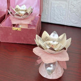 Silver Plated Lotus Diya