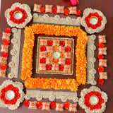 Colorful Zari work Rangoli